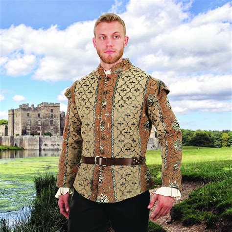 Layers: Jerkin is worn over a. . Medieval doublet